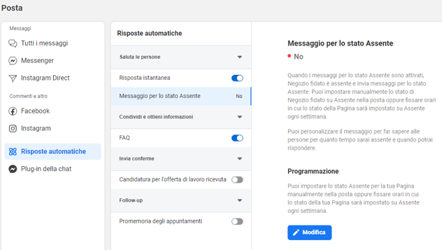 immagine come creare risposte automatiche