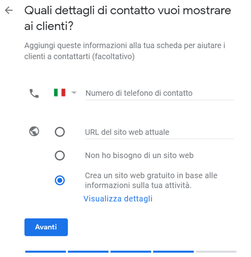 inserimento dettagli negozio fisico su maps