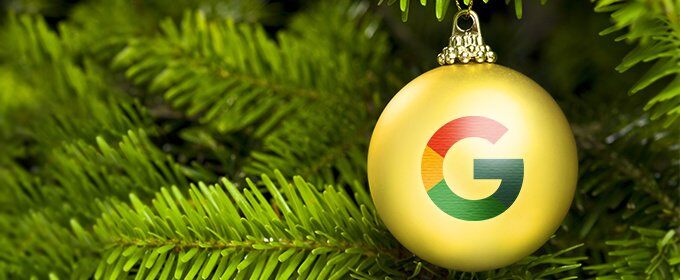 pallina di natale con logo google