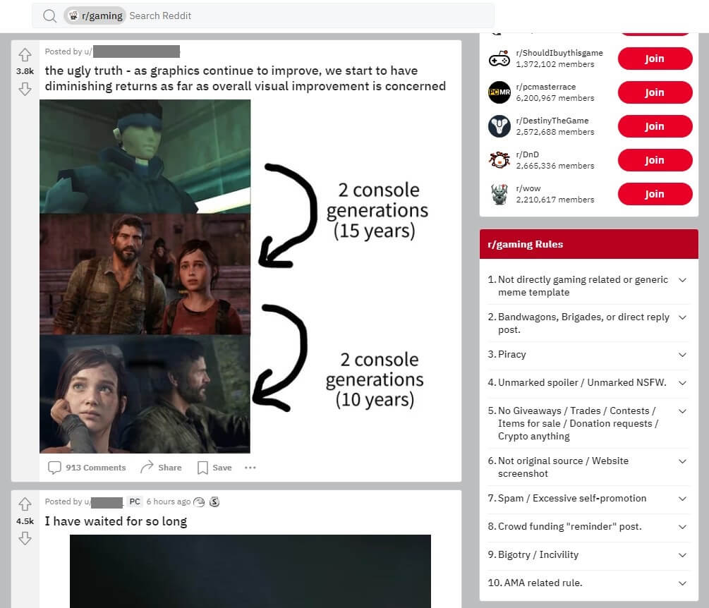 Subreddit sui videogiochi